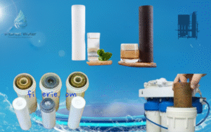 مقارنة بين شمعة فلتر قديمة ملوثة وشمعة جديدة بيضاء