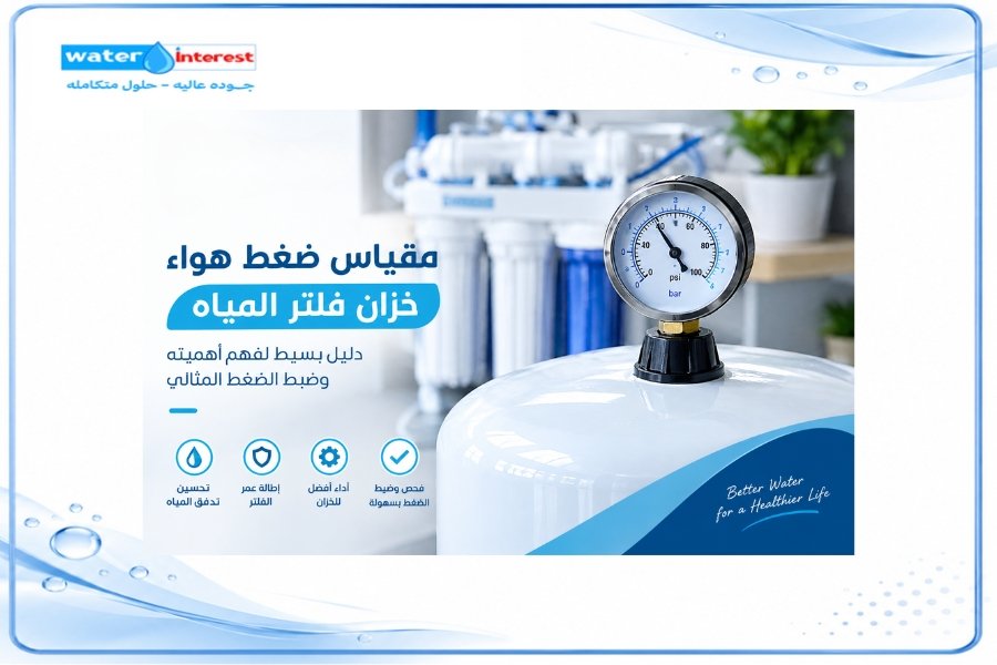 مقياس ضغط هواء خزان فلتر المياه