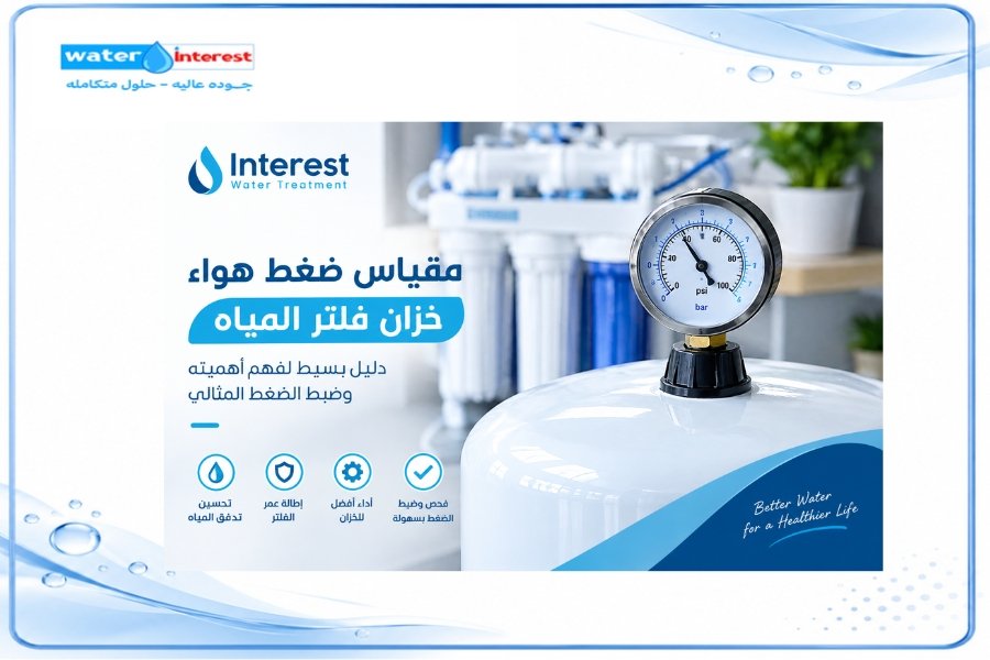 مقياس ضغط هواء خزان فلتر المياه